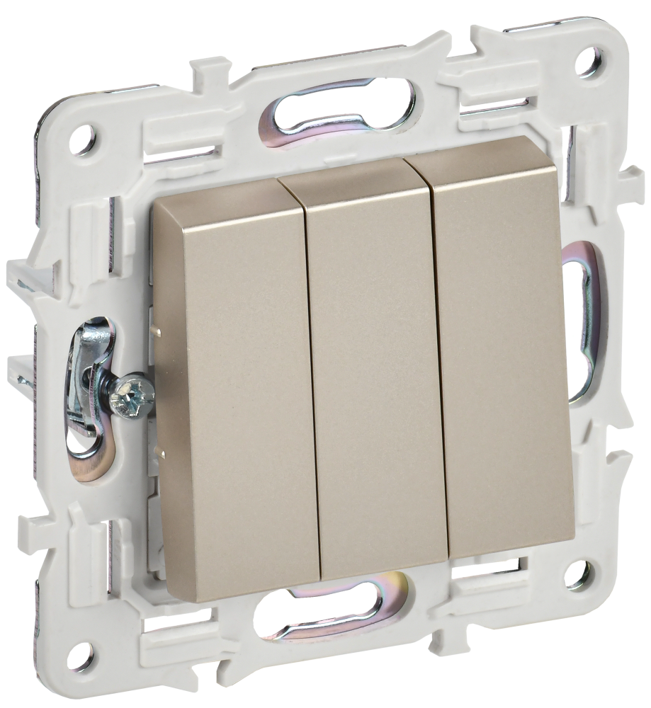 Встраиваемые выключатели трехклавишные