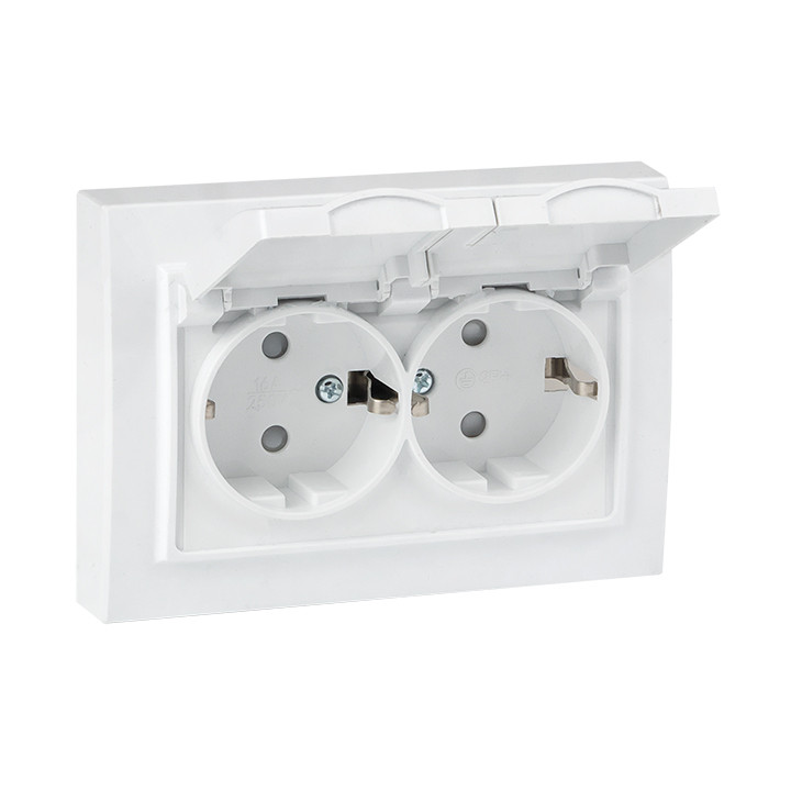 Розетки влагозащитные двойные Розетки влагозащитные двойные