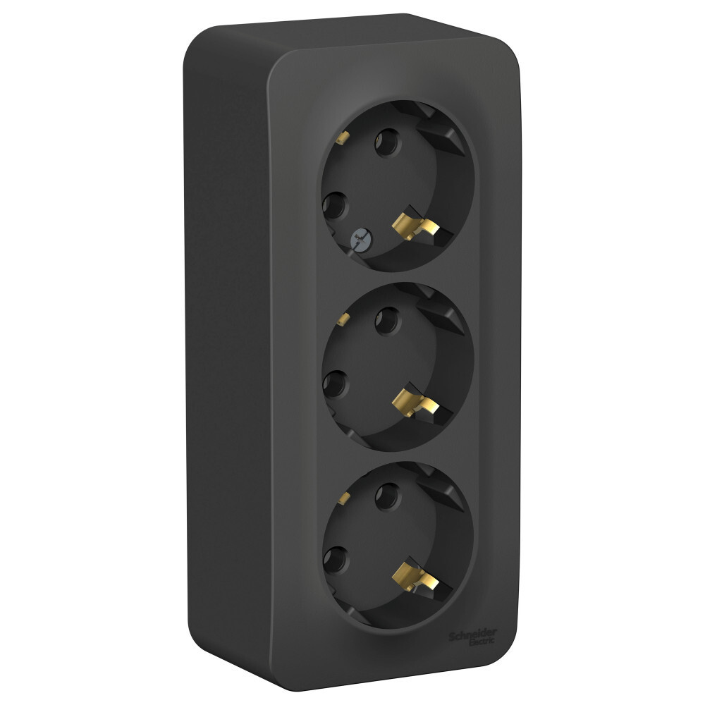 Розетки накладные тройные