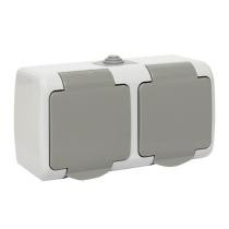 Розетки влагозащитные двойные