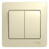 Встраиваемые выключатели, переключатели  двухклавишные