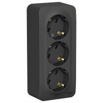 Розетки накладные тройные