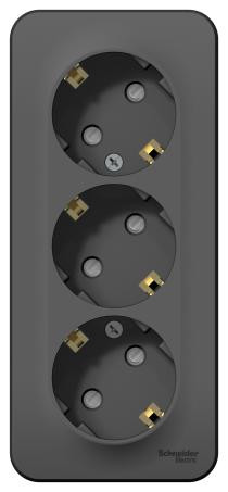 Розетки накладные тройные