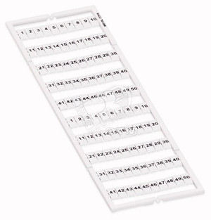 Маркировка горизонтальная WMB 1 ... 50 (2x) на DIN рейку (WAGO) 793-5566