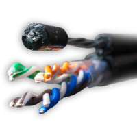 Витая пара UTP 4 пары AWG 24 Cat.5e внешняя с тросом Cu Standard (UTP 4x2x0,48 Out/Cu Тр) (SUPRLAN) 01-0322
