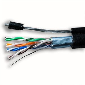 Витая пара F/UTP Cat 5e 4х2хAWG24 Standart OUT с тросом Cu (FTP Cat 5e 4x2x0.48 OUT/Cu Тр) (SUPRLAN) 01-1026