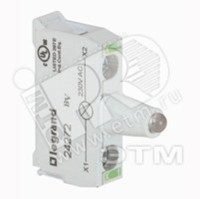 Блок со встроенным светодиодом 230В, зеленый накладной под винт (Legrand/Daccord) 024272