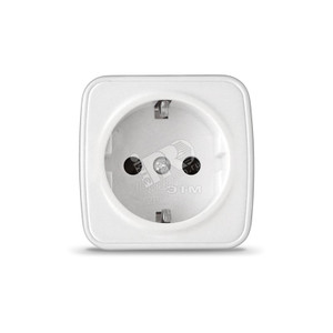 Розетка Электра с заземлением белая (UNIVersal) 0012