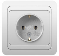 CLASSIC Розетка с заземлением скрытая 16А белая (Powerman) 1151410