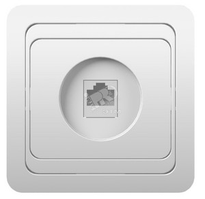 CLASSIC Розетка телефонная скрытая белая (Powerman) 1151421