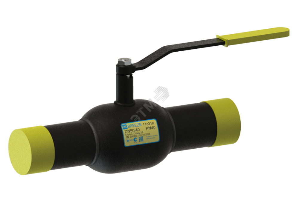 Кран шаровой под сварку стандартнопроходной DN 20 PN 40 тип 11с31п (BREEZE) 11.31.020-001