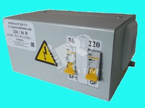 Ящик с понижающим трансформатором ЯТП 0.25 220/12В IP31 с двумя автоматами (ФКУ ИК-1 (Кострома)) ОС0000002229