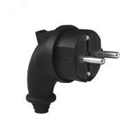 Вилка угловая c/з каучук 16 А 250 В IP44 еврослот (UNIVersal) 1241