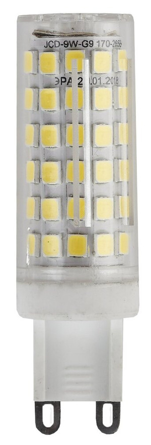 Лампа светодиодная LED 9 Вт 720Лм 4000К капсула нейтральный G9 170-265В LED JCD-9W-CER-840-G9 Standart (ЭРА) Б0033186