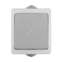 Выключатель Аллегро 1 клавиша IP54 серый (UNIVersal) 1279