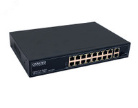 Коммутатор неуправляемый 16 портов RJ45/SFP 10 100 Мб/с PoE 292Вт (SC&T) SW-61621(300W)