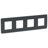 Рамка UNICA STUDIO четырехпостовая антрацит (Schneider Electric) NU200854