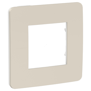 Рамка UNICA STUDIO однопостовая шампань/белый (Schneider Electric) NU280224