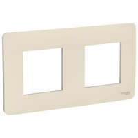Рамка UNICA STUDIO двухпостовая бежевый (Schneider Electric) NU200444