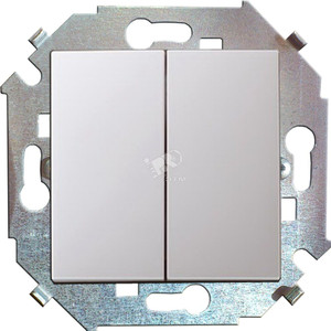 15 Выключатель двухклавишный 16А 250В винтовой зажим белый (Simon) 1591398-030