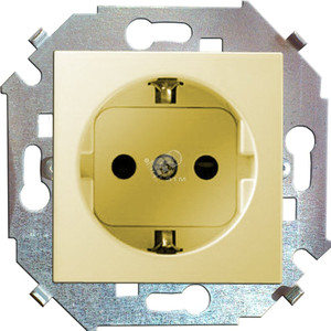15 Розетка с заземлением 16А 250В винтовой зажим слоновая кость (Simon) 1591432-031