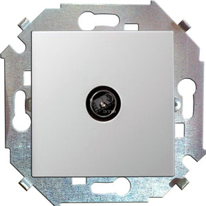 15 Розетка TV одиночная винтовой зажим белый (Simon) 1591475-030