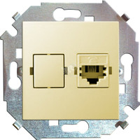 15 Розетка компьютерная RJ45 категория 5е слоновая кость (Simon) 1591598-031