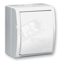 Выключатель одноклавишный, IP54 10А 250В, винтовой зажим, S15A, белый (Simon) 1594101-030