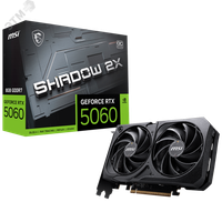 Видеокарта RTX5060 SHADOW 2X 8ГБ, NVIDIA GeForce RTX 5060, GDDR7, PCI-Express 5.0 (MSI) RTX 5060 8G SHADOW 2X OC
