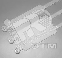 Стяжка нейлоновая неоткрывающаяся безгалогенная 300x4.8мм полиамид 6.6 площадка для маркера (100шт) (Hyperline) 17004