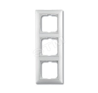 BASIC 55 Рамка 3 поста с декоративной вставкой белая (ABB) 2513-94-507