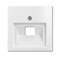 BASIC 55 Накладка на розетку телефонно-компьютерную 1 пост белая (ABB) 1803-94-507
