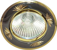 Светильник 246DL MR16 50W G5.3 черный металлик-золото/ Gun Metal-Gold (FERON) DL246