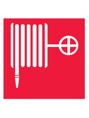 Знак пожарной безопасности F02 Пожарный кран (Пленка 200 х 200)