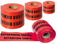 Лента красно-черная "Осторожно! Кабель!", 100м х 900мм