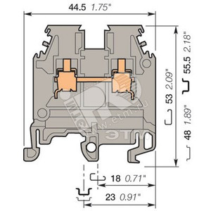 Клемма винтовая MA2.5/5N 2.5 мм.кв синяя (ABB) 5486R0500