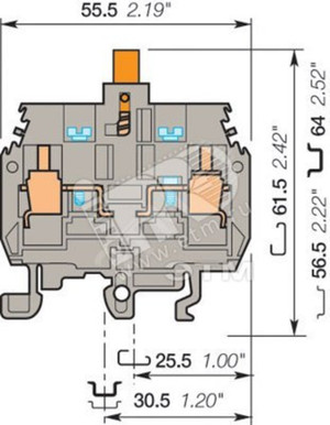 Клемма винтовая M6/8.STP1 6мм.кв. (TE Connectivity (Entrelec,Tyco)) ENT1SNA115529R1500