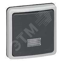 Кнопочный выключатель - Н.О.+Н.З. - 6 A - Программа Plexo - IP 66 - IK 08 - сборные механизмы - серый (Legrand/Daccord) 090482