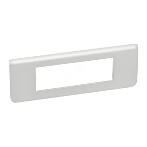 Рамка пластиковая Mosaic 6 модулей алюминий (Legrand/Daccord) 79316