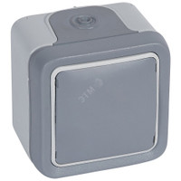 Вывод кабельный - Программа Plexo - серый - с зажимом для кабеля (Legrand/Daccord) 069745