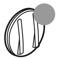 Celiane Лицевая панель выключателя/переключателя двухклавишного 1п 067001/02/31/32 с тонкими клавишами титан (Legrand/Daccord) 065102