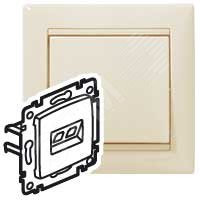 VALENA Розетка компьютерная RJ45х1 в рамку категория 5е слоновая кость (Legrand/Daccord) 774130