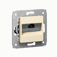 CARIVA Розетка компьютерная RJ45 в рамку категория 6 бежевая (Legrand/Daccord) 773741