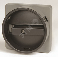 Площадка серебрянная 67х67 и черная ручка B63 с замком 22мм для сер.АМ (DKC) AZ6501