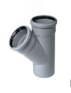 Тройник канализационный 45 град. 50 х 40 (Политэк) 205445