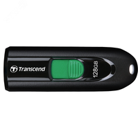 Флеш накопитель 128GB JetFlash 790С, USB 3.2 Gen 1, выдвижной, черный, синий (Transcend) TS128GJF790C