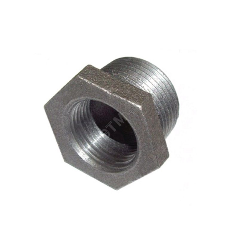 Футорка чугунная Ду25-20 штуцер-муфта, оцинкованная (ГОСТ) 215100614