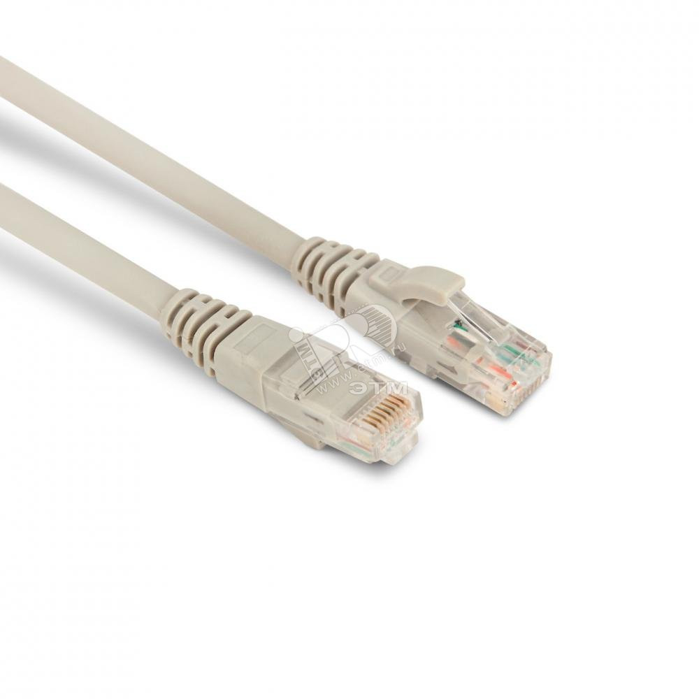 Патч-корд U/UTP категория 6a 10G LSZH серый (2м) (Hyperline) 222252