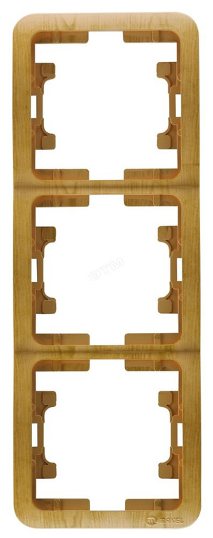 Mimoza Рамка 3 поста вертикальная дуб (Makel) 24233