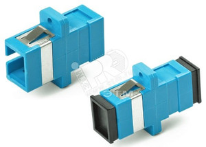 Адаптер проходной оптический SC/UPC-SC/UPC SM simplex корпус пластиковый синий/черные колпачки (Hyperline) 243946